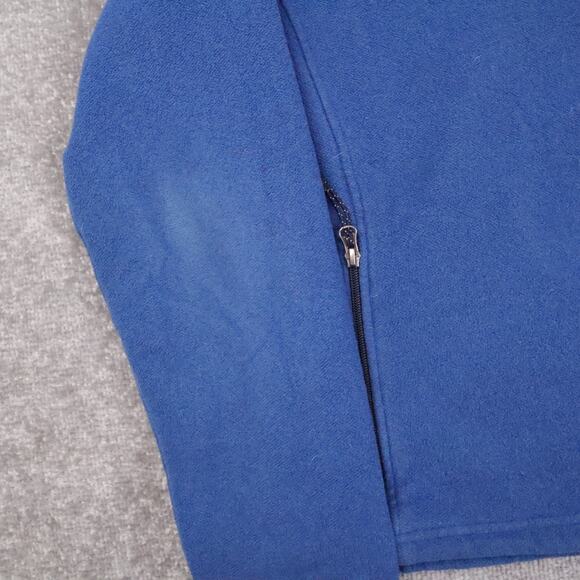 L.L.Bean Polartec Fleece Large Blue Long Sleeve 1/4 Snap Pullover Sweatshirt - Picture 6 of 12